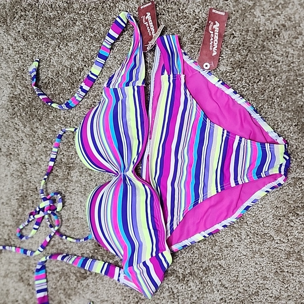 ☀️Neon Stripe 2 piece Swimsuit by Arizona